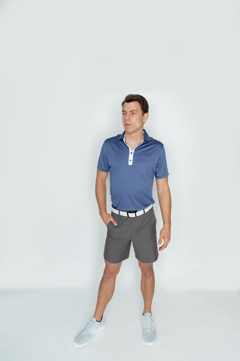 GARY PERFORMANCE POLO - BLUE PALM
